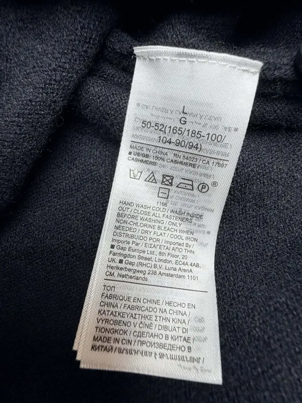 Banana Republic Viaggio Cashmere Polo Sweater Mens L Black 100% Cashmere